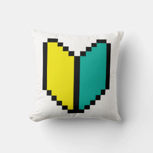8-Bit-Pixel-Wakaba / Anfänger-Markierung Kissen