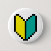 8 Bit Pixel Wakaba / Shoshinsha Mark Button (Vorderseite)