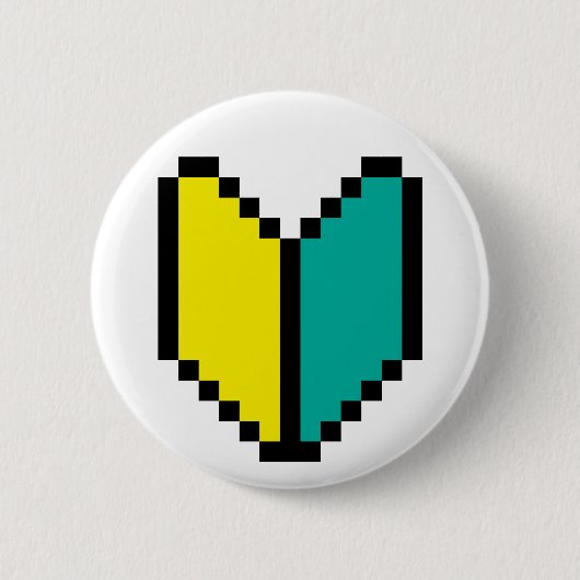 8 Bit Pixel Wakaba / Shoshinsha Mark Button (Vorderseite)