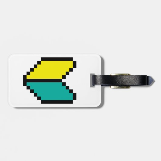 8 Bit Pixel Wakaba / Shoshinsha Mark Gepäckanhänger (Rückseite horizontal)