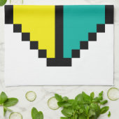 8 Bit Pixel Wakaba / Shoshinsha Mark Geschirrtuch (Gefaltet)