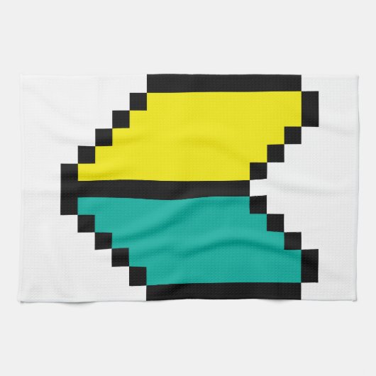 8 Bit Pixel Wakaba / Shoshinsha Mark Geschirrtuch (Horizontal)