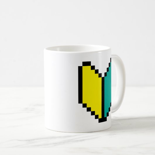 8 Bit Pixel Wakaba / Shoshinsha Mark Kaffeetasse (VorderseiteRechts)