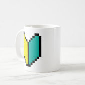 8 Bit Pixel Wakaba / Shoshinsha Mark Kaffeetasse (Vorderseite Links)