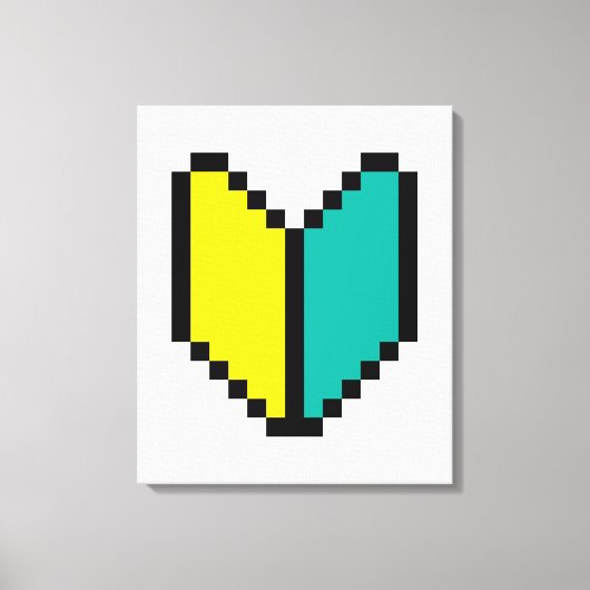 8 Bit Pixel Wakaba / Shoshinsha Mark Leinwanddruck (Vorderseite)