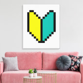 8 Bit Pixel Wakaba / Shoshinsha Mark Leinwanddruck (Insitu (Wohnzimmer))