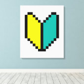 8 Bit Pixel Wakaba / Shoshinsha Mark Leinwanddruck (Insitu (Holzboden))