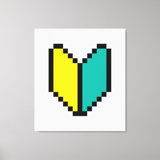 8 Bit Pixel Wakaba / Shoshinsha Mark Leinwanddruck (Vorderseite)