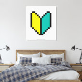 8 Bit Pixel Wakaba / Shoshinsha Mark Leinwanddruck (Insitu (Schlafzimmer))