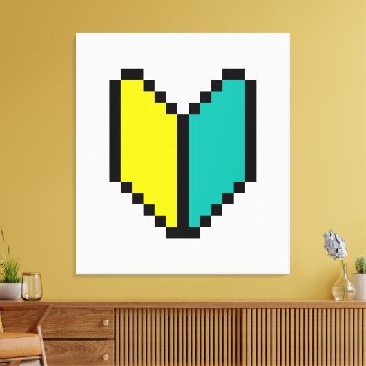 8 Bit Pixel Wakaba / Shoshinsha Mark Leinwanddruck (Insitu (Wohnzimmer))