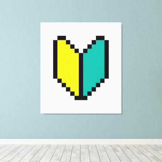 8 Bit Pixel Wakaba / Shoshinsha Mark Leinwanddruck (Insitu (Holzboden))