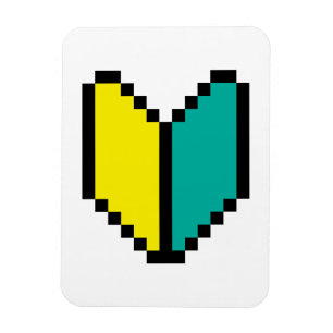 8 Bit Pixel Wakaba / Shoshinsha Mark Magnet