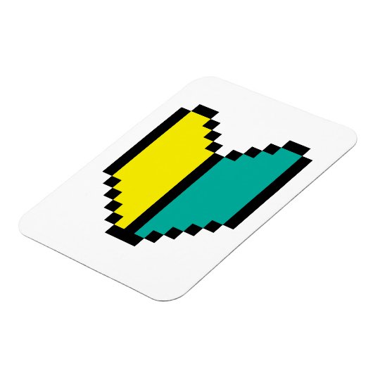 8 Bit Pixel Wakaba / Shoshinsha Mark Magnet (Linke Seite)