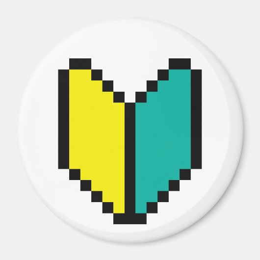 8 Bit Pixel Wakaba / Shoshinsha Mark Magnet (Vorne)