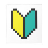 8 Bit Pixel Wakaba / Shoshinsha Mark Notizblock (Vorderseite)