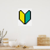 8 Bit Pixel Wakaba / Shoshinsha Mark Poster (Küche)