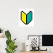 8 Bit Pixel Wakaba / Shoshinsha Mark Poster (Heimbüro)