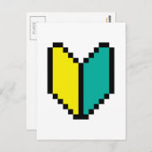 8 Bit Pixel Wakaba / Shoshinsha Mark Postkarte (Vorne/Hinten)
