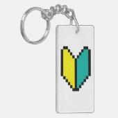 8 Bit Pixel Wakaba / Shoshinsha Mark Schlüsselanhänger (Vorderseite links)