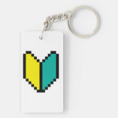 8 Bit Pixel Wakaba / Shoshinsha Mark Schlüsselanhänger (Rückseite)