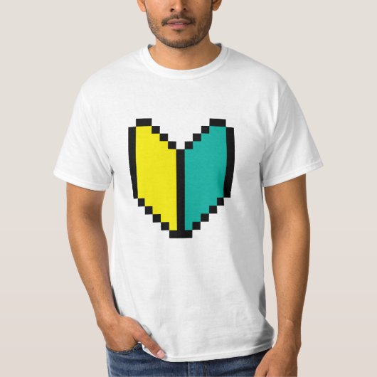 8 Bit Pixel Wakaba / Shoshinsha Mark T-Shirt (Vorderseite)