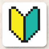 8 Bit Pixel Wakaba / Shoshinsha Mark Untersetzer (Vorderseite)