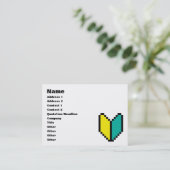 8 Bit Pixel Wakaba / Shoshinsha Mark Visitenkarte (Stehend Vorderseite)