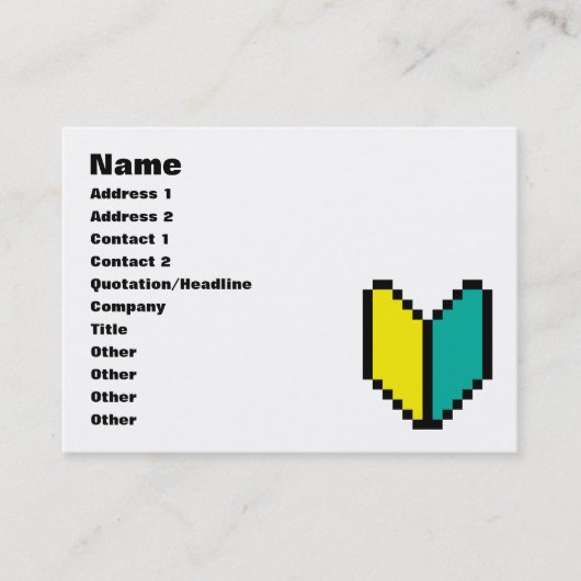 8 Bit Pixel Wakaba / Shoshinsha Mark Visitenkarte (Vorderseite)