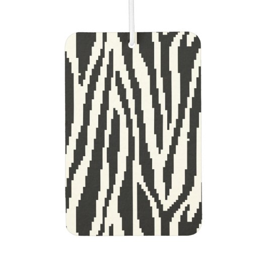 8 Bit Pixel Zebra Print Design Muster Autolufterfrischer (Vorderseite)