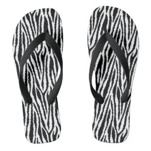 8 Bit Pixel Zebra Print Design Muster Badesandalen