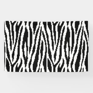 8 Bit Pixel Zebra Print Design Muster Banner