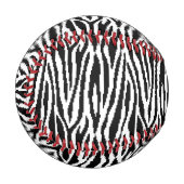 8 Bit Pixel Zebra Print Design Muster Baseball (Vorderseite Links)