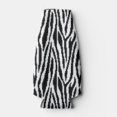 8 Bit Pixel Zebra Print Design Muster Flaschenkühler (Vorderseite)