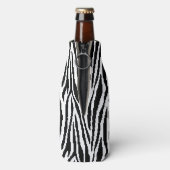 8 Bit Pixel Zebra Print Design Muster Flaschenkühler (Flasche Rückseite)