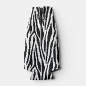 8 Bit Pixel Zebra Print Design Muster Flaschenkühler (Rückseite)