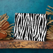 8 Bit Pixel Zebra Print Design Muster Fotoplatte (Seite)