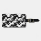 8 Bit Pixel Zebra Print Design Muster Gepäckanhänger (Vorderseite horizontal)