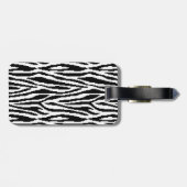 8 Bit Pixel Zebra Print Design Muster Gepäckanhänger (Rückseite horizontal)