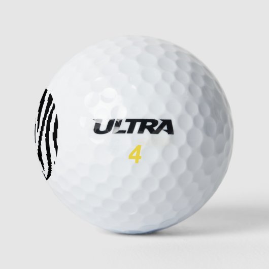 8 Bit Pixel Zebra Print Design Muster Golfball (Logo)