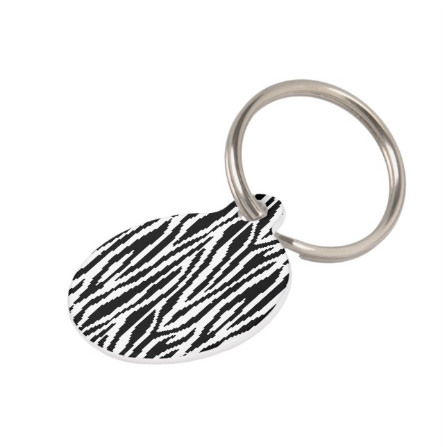 8 Bit Pixel Zebra Print Design Muster Haustiermarke (Seite)