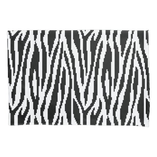 8 Bit Pixel Zebra Print Design Muster Kissenbezug (Vorderseite)