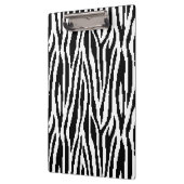 8 Bit Pixel Zebra Print Design Muster Klemmbrett (Links)