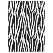8 Bit Pixel Zebra Print Design Muster Klemmbrett (Rückseite)