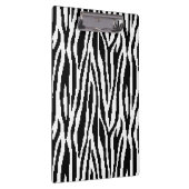 8 Bit Pixel Zebra Print Design Muster Klemmbrett (Rechts)