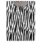 8 Bit Pixel Zebra Print Design Muster Klemmbrett (Vorderseite)