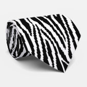 8 Bit Pixel Zebra Print Design Muster Krawatte (Gerollt)