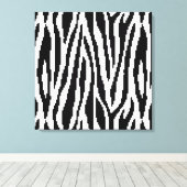 8 Bit Pixel Zebra Print Design Muster Leinwanddruck (Insitu (Holzboden))
