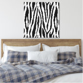 8 Bit Pixel Zebra Print Design Muster Leinwanddruck (Insitu (Schlafzimmer))