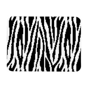 8 Bit Pixel Zebra Print Design Muster Magnet
