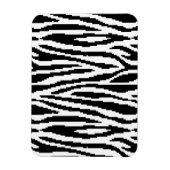 8 Bit Pixel Zebra Print Design Muster Magnet (Vertikal)